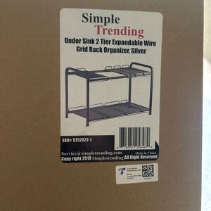 Organizer 2-Tier expandable grid rack, silver